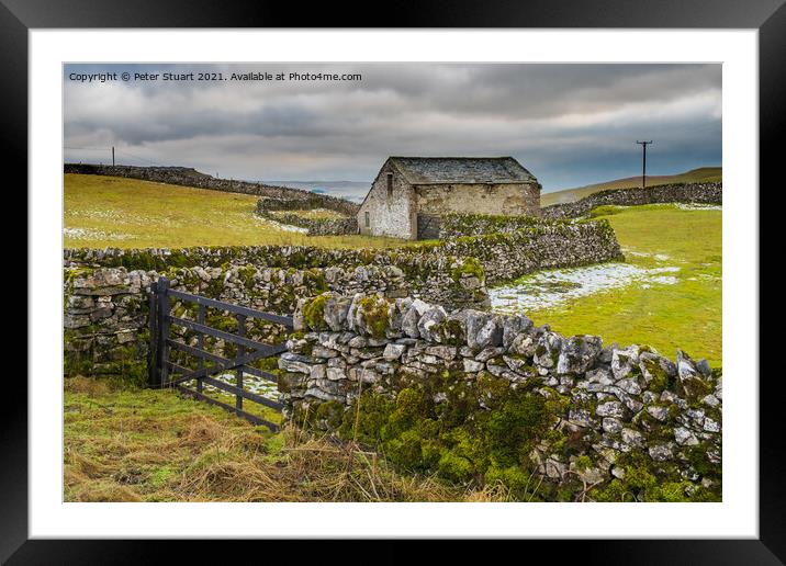 Dale Head on the Pennine Way above Stainforth Framed Mounted Print by Peter Stuart