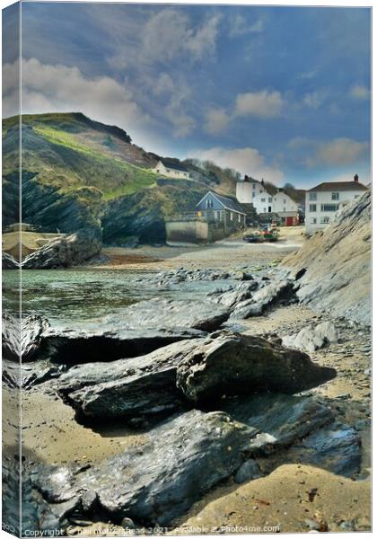 Low Tide At Portloe, Cornwall. Canvas Print by Neil Mottershead