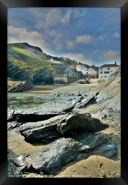 Low Tide At Portloe, Cornwall. Framed Print by Neil Mottershead