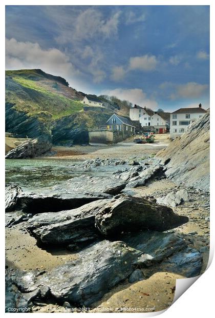 Low Tide At Portloe, Cornwall. Print by Neil Mottershead
