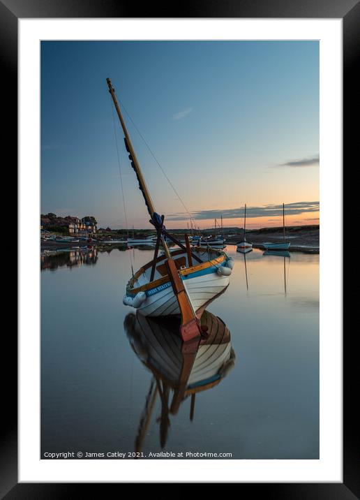 Still waters at sunset Framed Mounted Print by James Catley