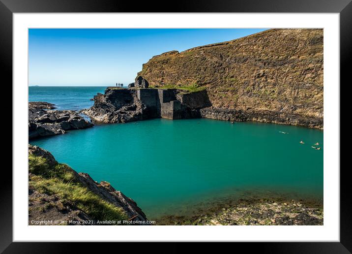 Blue Lagoon, Abereiddy Framed Mounted Print by Jim Monk