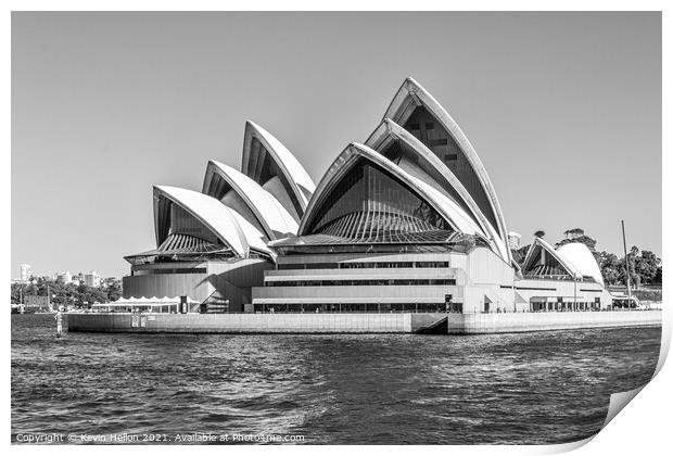View of the Opera House Print by Kevin Hellon