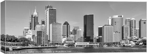 Panoramic view of the Central Business District  Canvas Print by Kevin Hellon