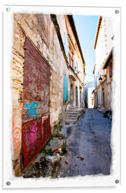 Back Street, Arles Acrylic by Steve de Roeck
