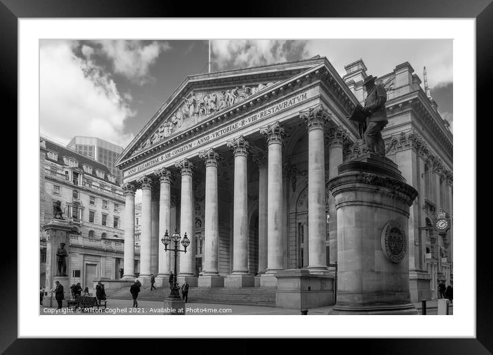 The Royal Exchange, London Framed Mounted Print by Milton Cogheil