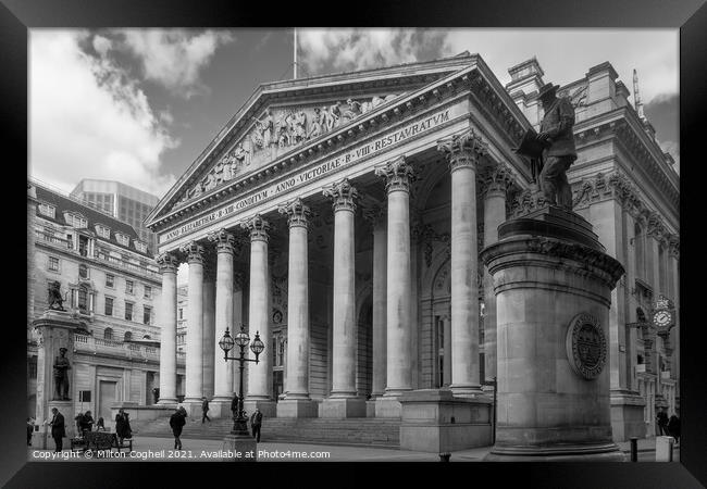 The Royal Exchange, London Framed Print by Milton Cogheil