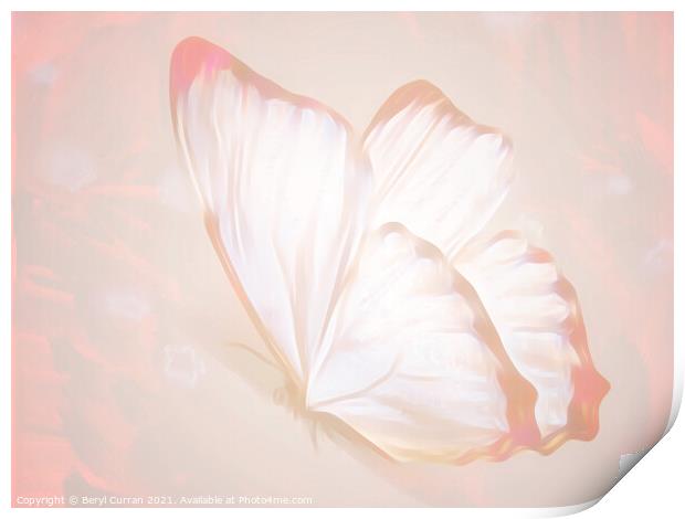 Fluttering Beauty Print by Beryl Curran
