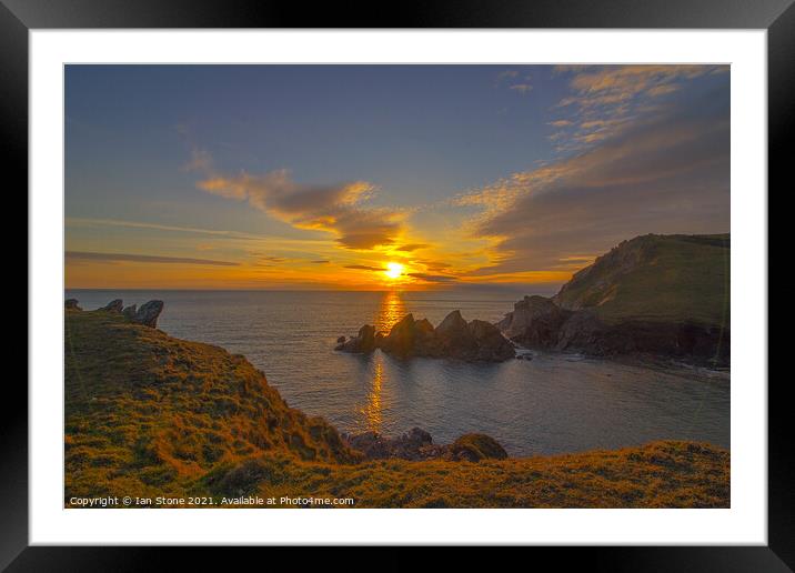 Tranquil Sunset Over Soar Mill Cove  Framed Mounted Print by Ian Stone