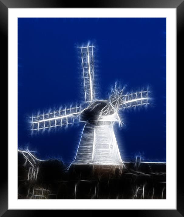 Windmill Fractals Framed Mounted Print by David French