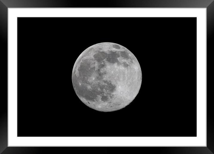 Snow moon Framed Mounted Print by chris smith