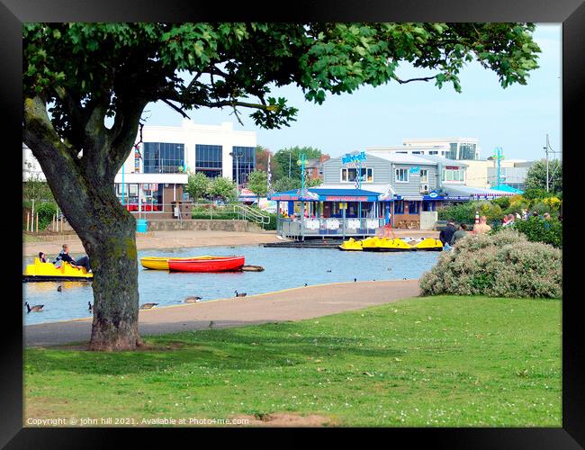 Boating lake, Skegness, Lincolnshire. Framed Print by john hill