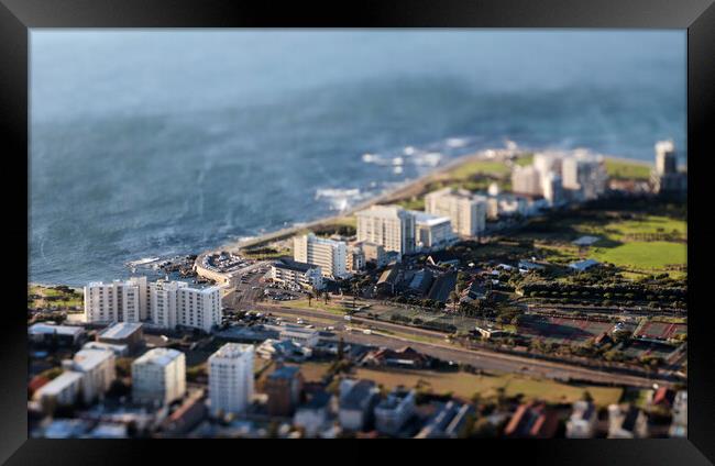 Mouille Point Miniature, Cap Town, South Africa Framed Print by Neil Overy