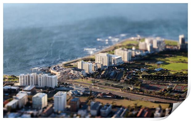 Mouille Point Miniature, Cap Town, South Africa Print by Neil Overy