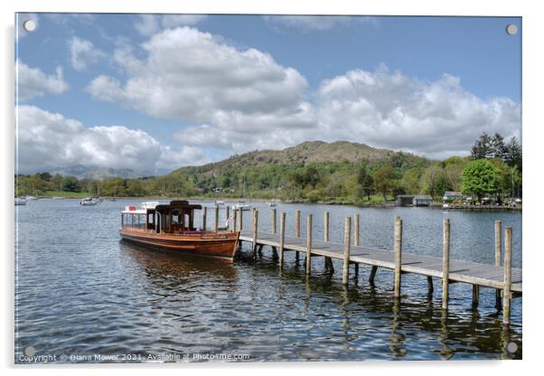 Windermere Jetty Princess of the Lake Acrylic by Diana Mower