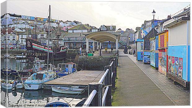 A Brixham View Canvas Print by Peter F Hunt