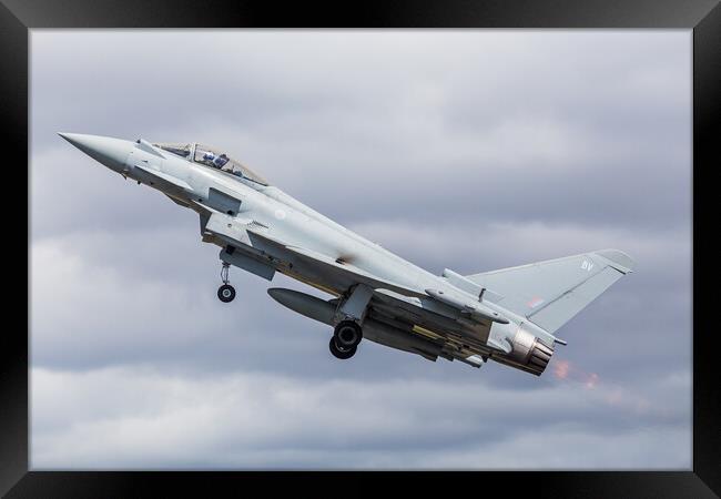 RAF Typhoon FGR.4 performance takeoff Framed Print by Jason Wells