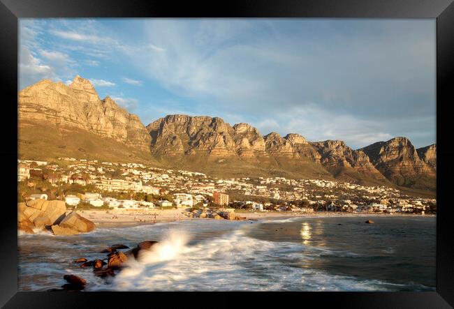 Camps Bay, South Africa Framed Print by Neil Overy