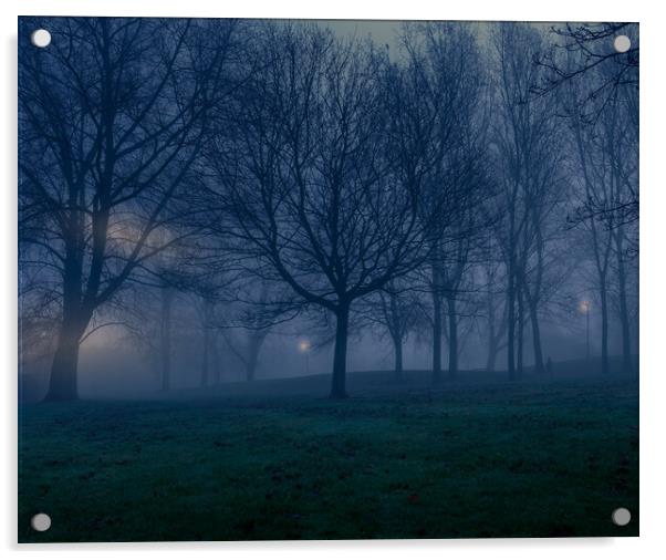 Dark Mist Night Acrylic by simon alun hark