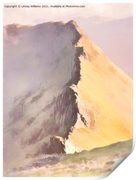 Striding Edge Helvellyn Print by Linsey Williams