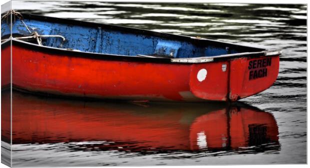 Red boat North Wales Canvas Print by mark humpage