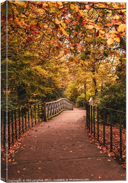 Autumnal Pathway Canvas Print by Phil Longfoot