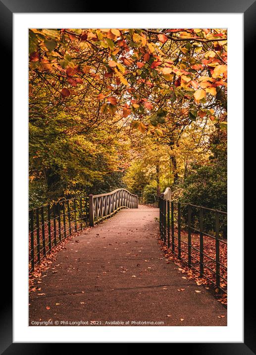 Autumnal Pathway Framed Mounted Print by Phil Longfoot