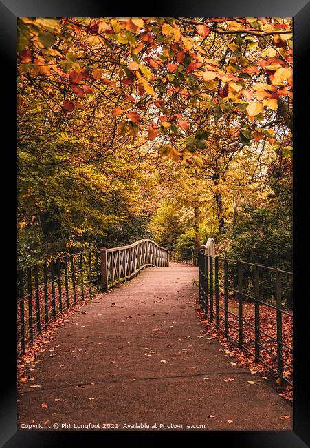 Autumnal Pathway Framed Print by Phil Longfoot