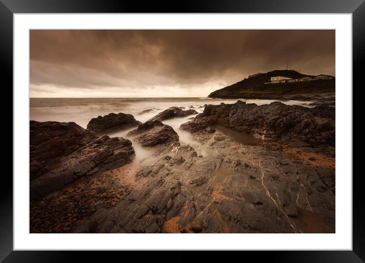 Stormy Bracelet Bay Framed Mounted Print by Leighton Collins