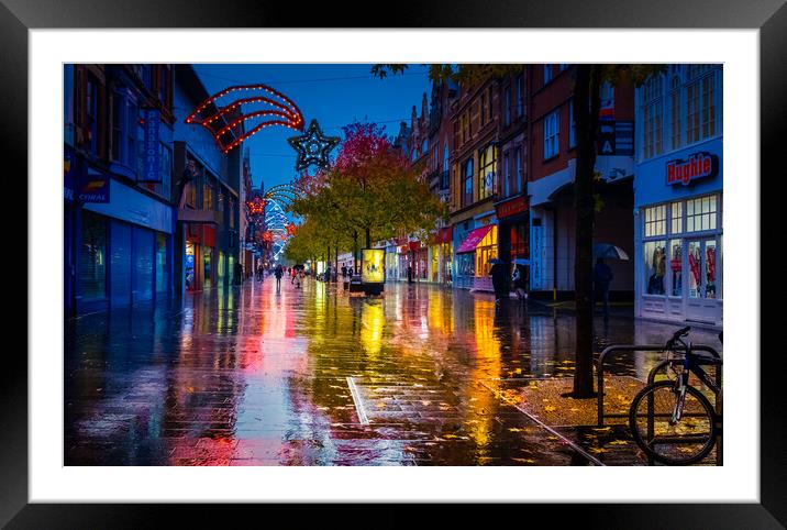 Wet Streets. Framed Mounted Print by Bill Allsopp