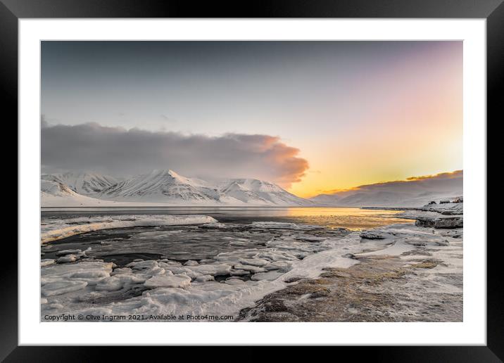 Majestic Svalbard A Winter Wonderland Framed Mounted Print by Clive Ingram