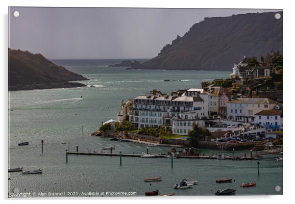 Salcombe from Snapes Point Acrylic by Alan Dunnett