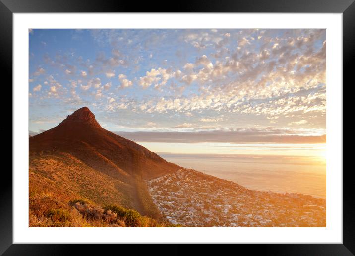 Sea Point, Cape Town at Sunset Framed Mounted Print by Neil Overy