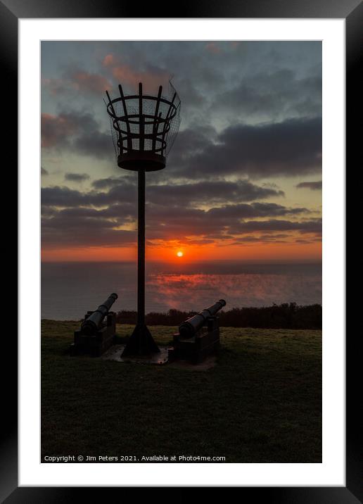 Sunrise in Looe Bay Framed Mounted Print by Jim Peters