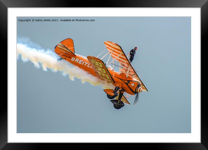 daredevil, wingwalkers Framed Mounted Print by kathy white