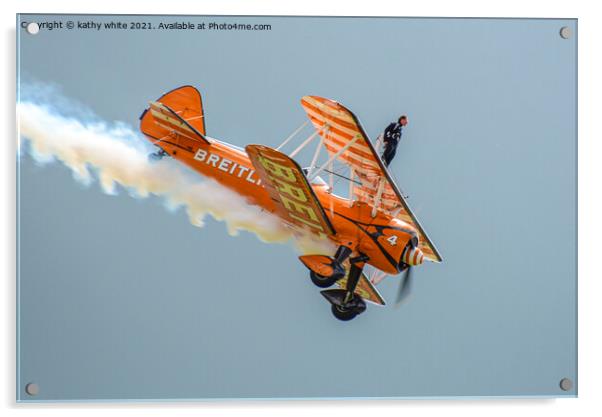 daredevil, wingwalkers Acrylic by kathy white