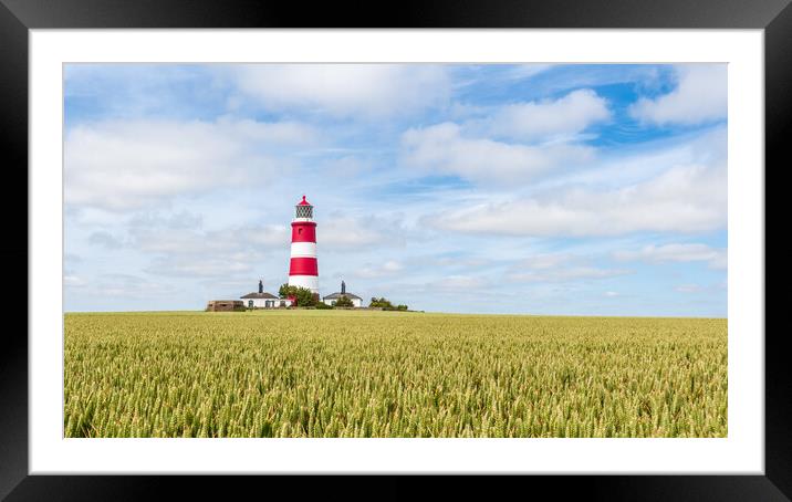 Majestic Happisburgh Lighthouse Framed Mounted Print by Kevin Snelling