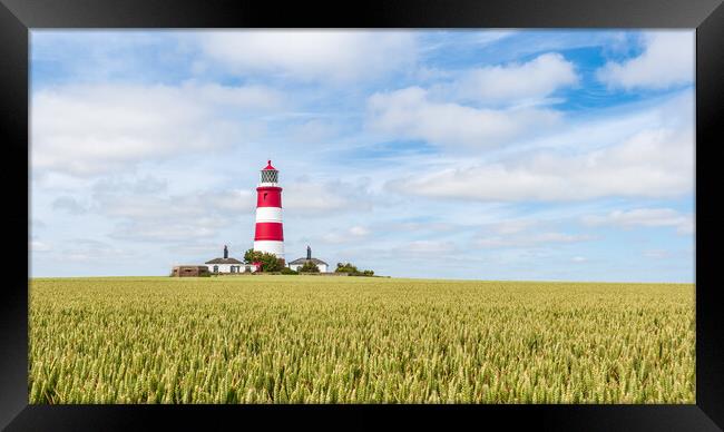 Majestic Happisburgh Lighthouse Framed Print by Kevin Snelling