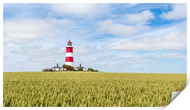 Majestic Happisburgh Lighthouse Print by Kevin Snelling