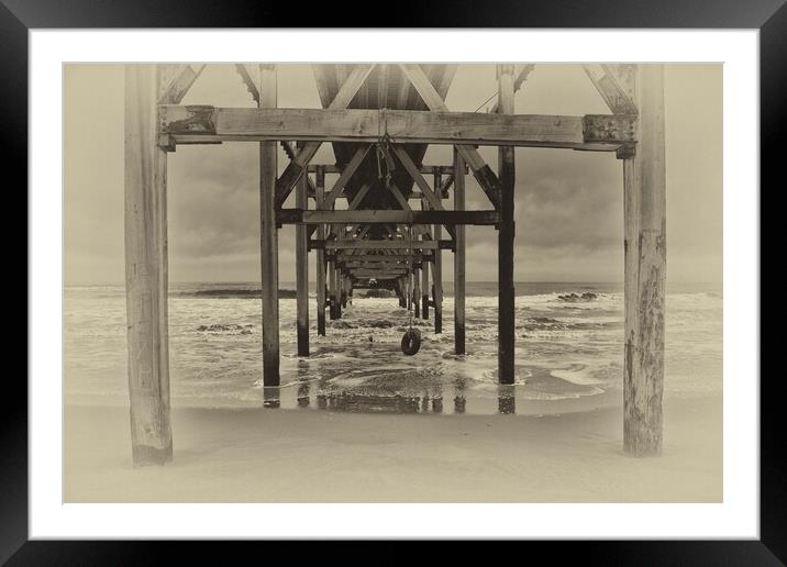 Steetley Pier Framed Mounted Print by kevin wise