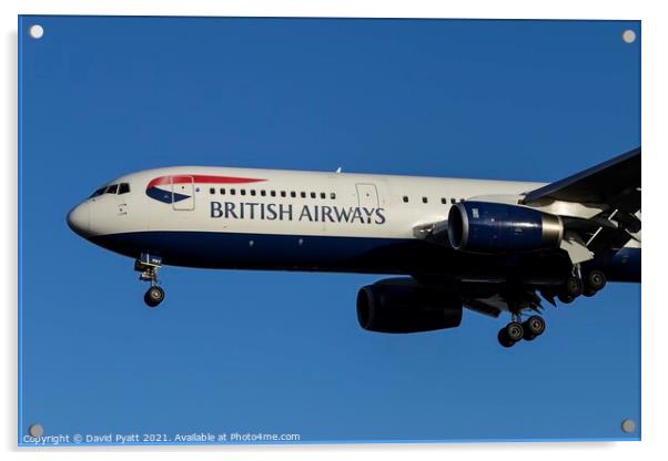 British Airways Boeing 767-336 Acrylic by David Pyatt