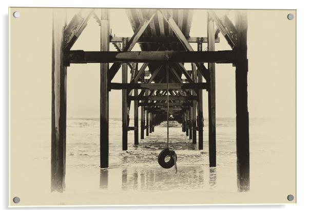 Steetley Pier  Acrylic by kevin wise