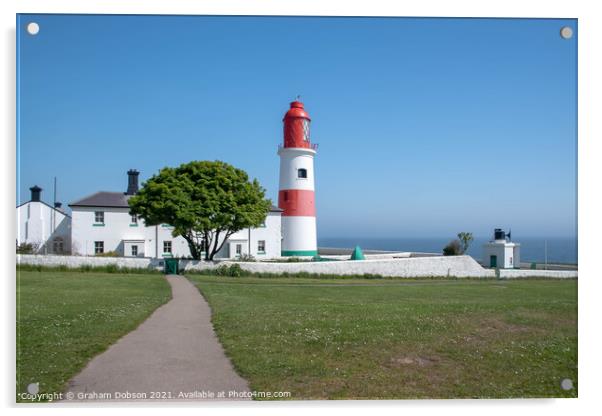 Souter Lighthouse, Whitburn Acrylic by Graham Dobson
