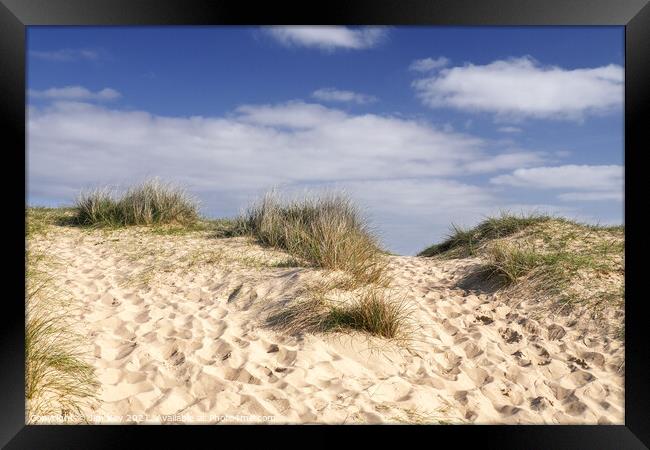 Walberswick Beach Sand Dunes Framed Print by Jim Key