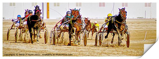 The Race Is On Print by Peter F Hunt
