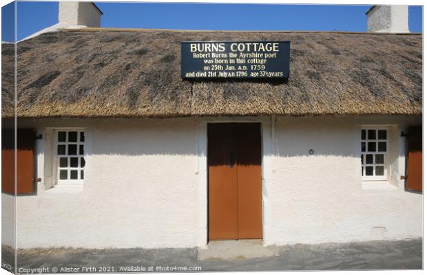 Burns Cottage Canvas Print by Alister Firth Photography