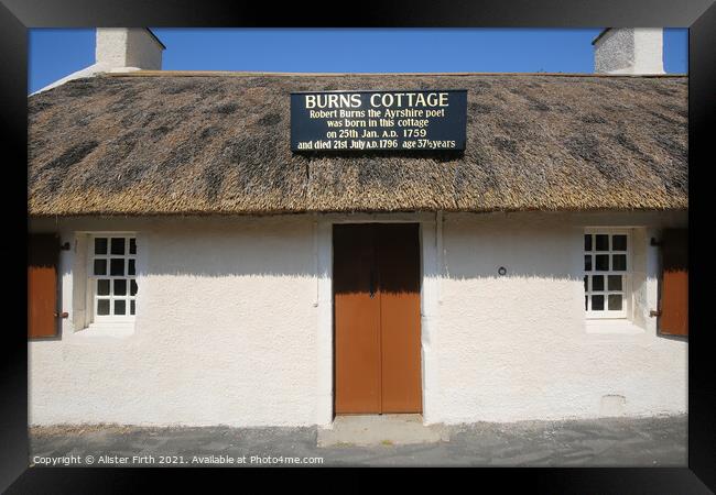 Burns Cottage Framed Print by Alister Firth Photography