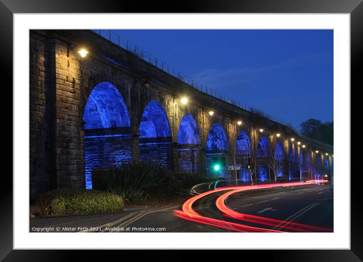 Traffic trails at the viaduct Framed Mounted Print by Alister Firth Photography