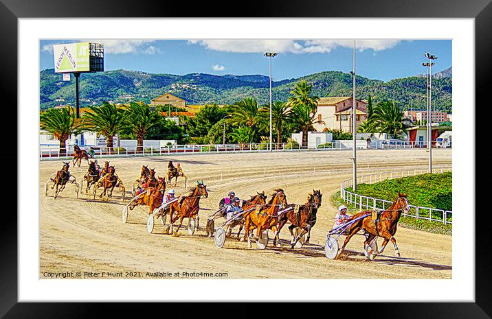 Palma Trotting Race Framed Mounted Print by Peter F Hunt