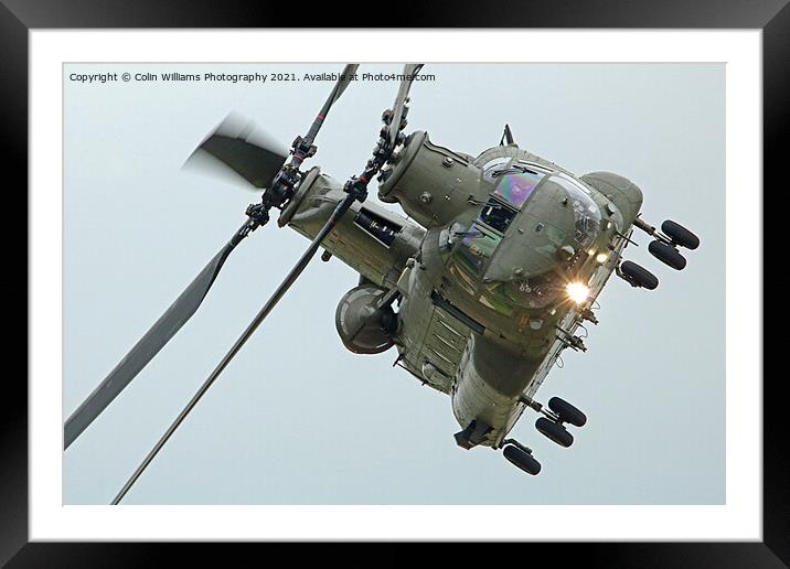 Chinook at RIAT 2016 Framed Mounted Print by Colin Williams Photography